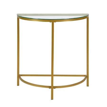 Carolina Chair & Table Carolina Chair Fenice Half Round Console, Gold CL2920G-GLD